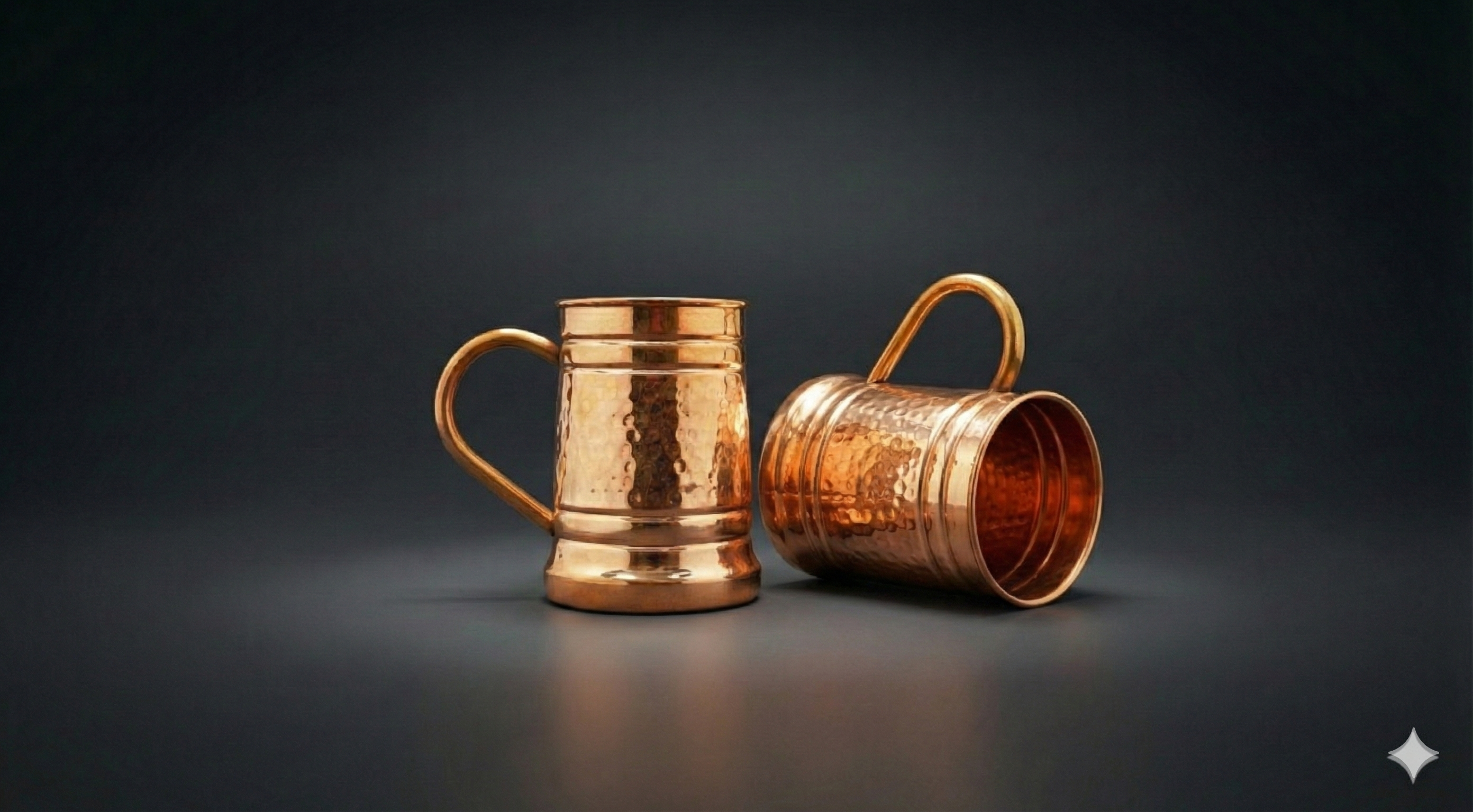Copper Beer Mug - Hammered Finish - Viviana London Copper Beer Mug - Hammered Finish - luxury handcrafted Copper piece from Viviana London